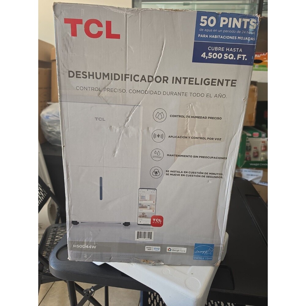 NEW TCL 50 pt. 4500sqft  Smart Dehumidifier 2024, 50 Pints per Day H50D44W